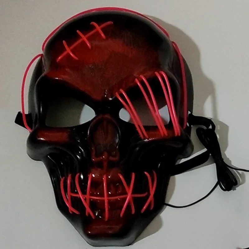 LED Glowing Skull Mask Full Face Halloween 2025 Cosplay - Image 18