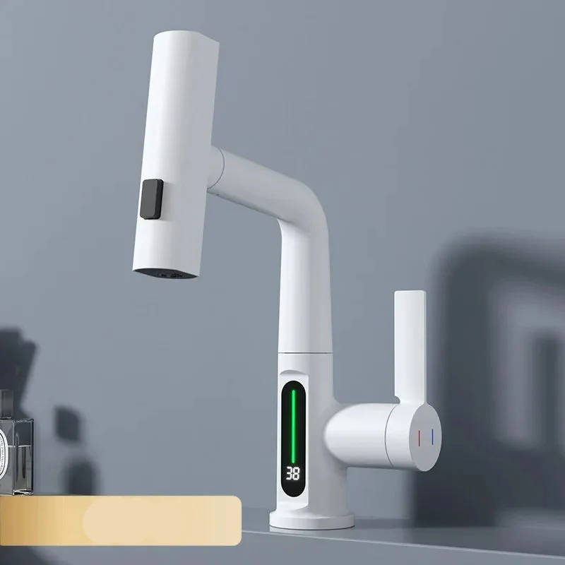LED Intelligent Temperature Display Kitchen Faucet Tap - Hot and Cold Water Sink Faucet - Image 2