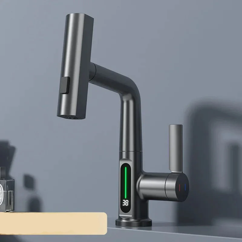 LED Intelligent Temperature Display Kitchen Faucet Tap - Hot and Cold Water Sink Faucet - Image 6