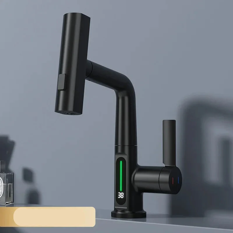 LED Intelligent Temperature Display Kitchen Faucet Tap - Hot and Cold Water Sink Faucet - Image 7
