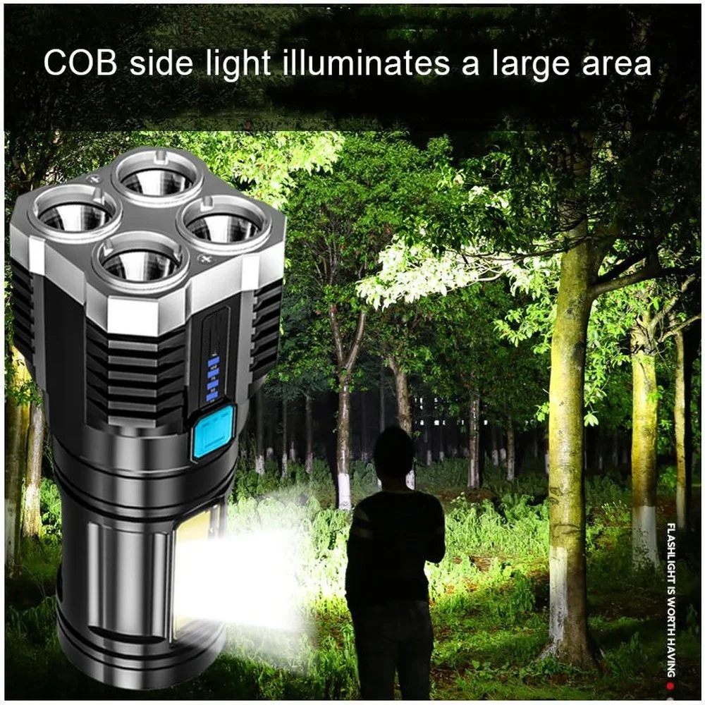 Led Mini Diving Rechargeable Torch - High Lumens Long Range Flashlight for Camping and Outdoor Use - Image 5