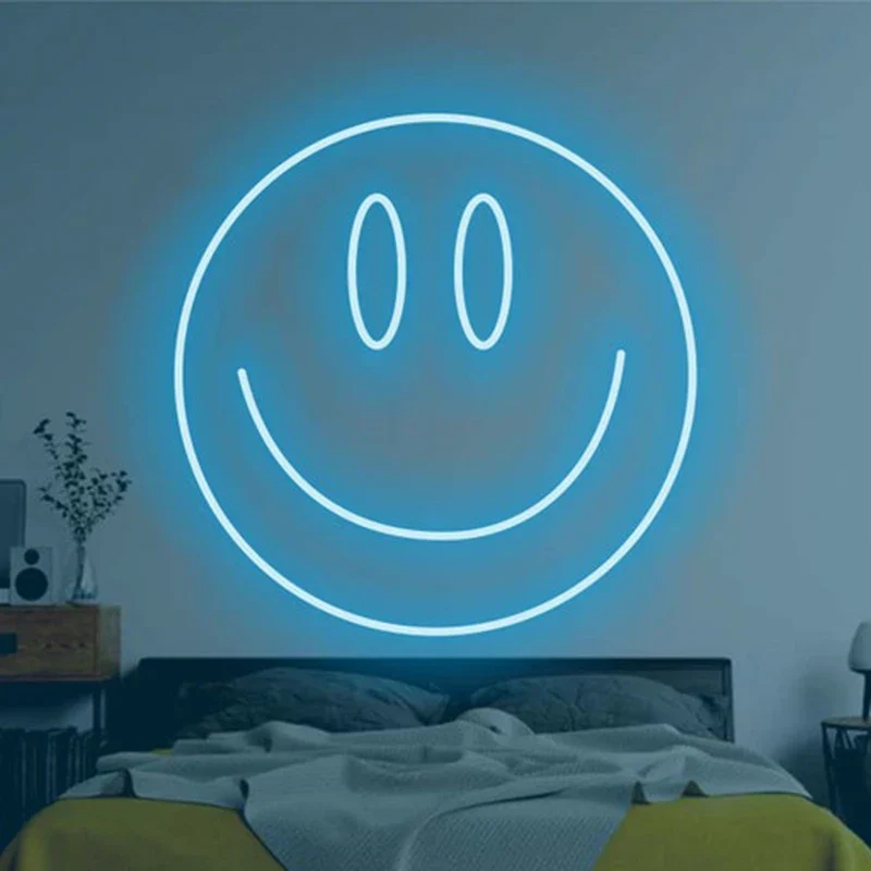 LED Neon Sign 35cm USB Powered Smile Face Wall Hanging Night Light Bedroom Decor Fall 2025 Gift - Image 11