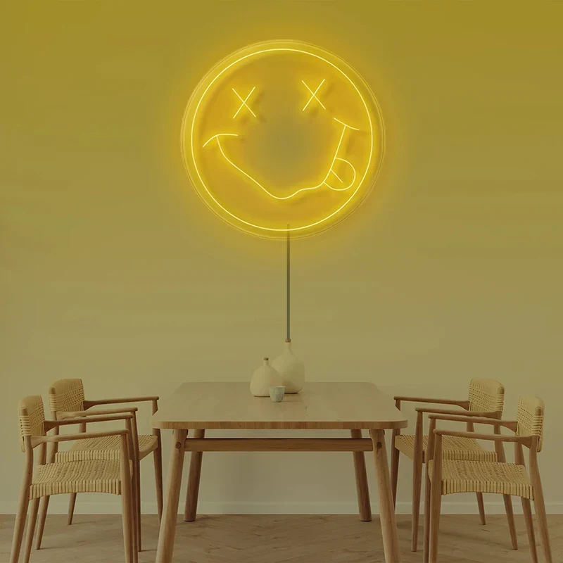 LED Neon Sign 35cm USB Powered Smile Face Wall Hanging Night Light Bedroom Decor Fall 2025 Gift - Image 14