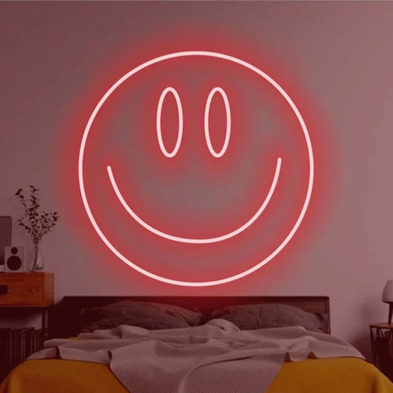 LED Neon Sign 35cm USB Powered Smile Face Wall Hanging Night Light Bedroom Decor Fall 2025 Gift - Image 16