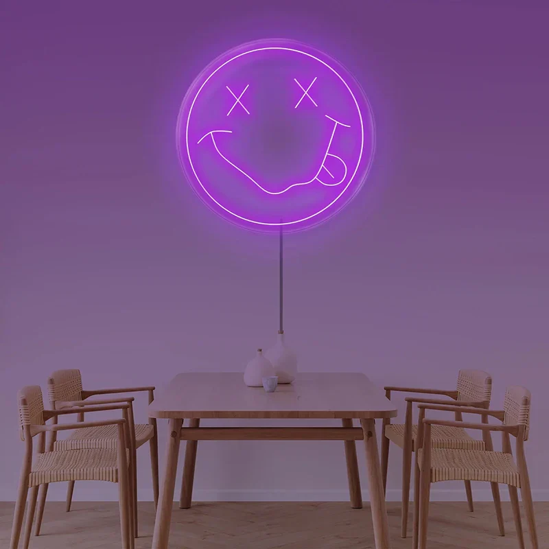LED Neon Sign 35cm USB Powered Smile Face Wall Hanging Night Light Bedroom Decor Fall 2025 Gift - Image 17