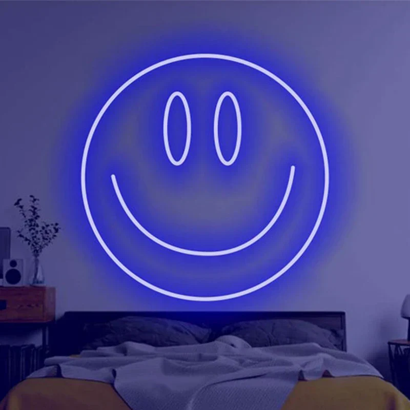 LED Neon Sign 35cm USB Powered Smile Face Wall Hanging Night Light Bedroom Decor Fall 2025 Gift - Image 18