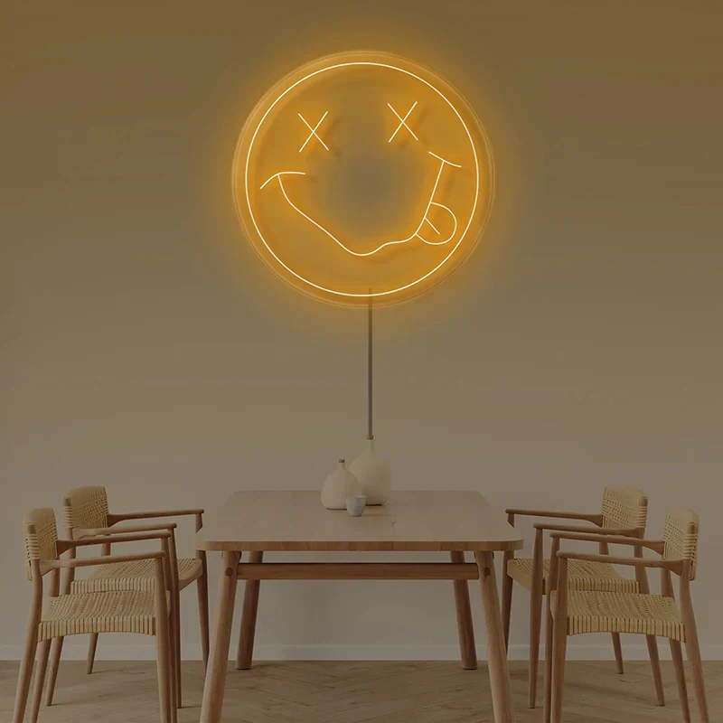 LED Neon Sign 35cm USB Powered Smile Face Wall Hanging Night Light Bedroom Decor Fall 2025 Gift - Image 20
