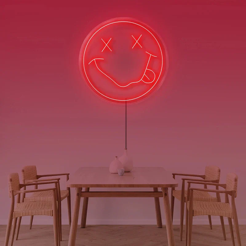 LED Neon Sign 35cm USB Powered Smile Face Wall Hanging Night Light Bedroom Decor Fall 2025 Gift - Image 23