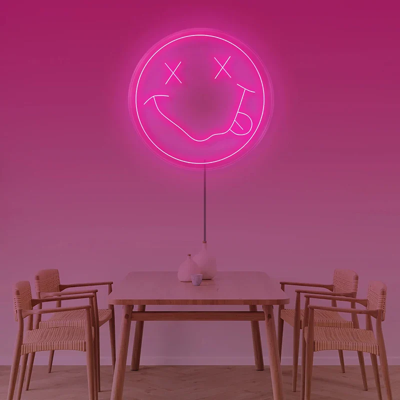 LED Neon Sign 35cm USB Powered Smile Face Wall Hanging Night Light Bedroom Decor Fall 2025 Gift - Image 26