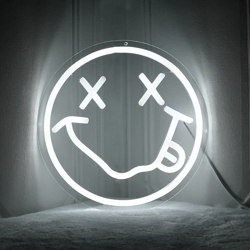 LED Neon Sign 35cm USB Powered Smile Face Wall Hanging Night Light Bedroom Decor Fall 2025 Gift - Image 5