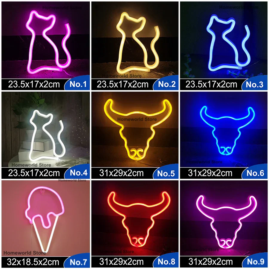 LED Neon Sign Wall Art Lamp Nightlight, 189 Style Options, Halloween Fall 2025 Cozy Room Decor Gift - Image 15