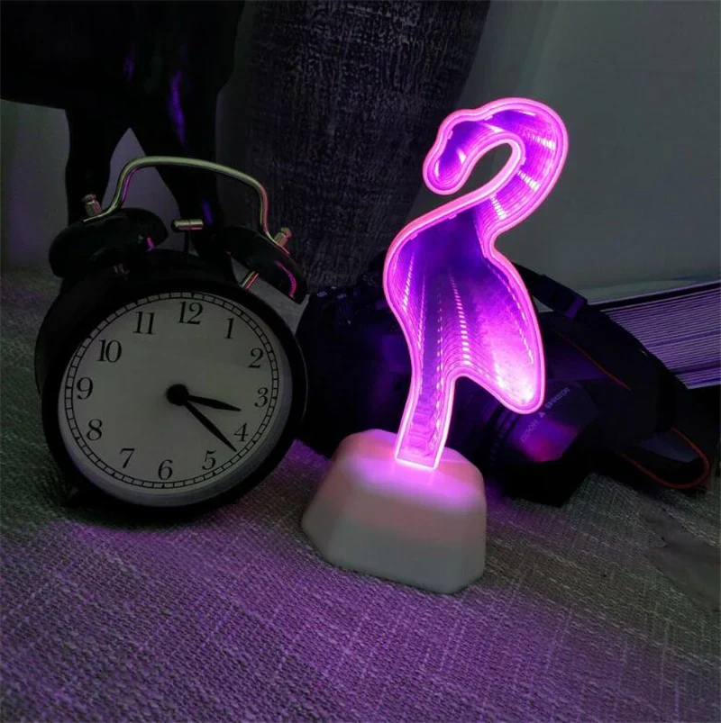 LED Night Light 3D Infinity Mirror Tunnel Lamp Kids Bedroom Novelty Back To School 2025 Battery Powered Cozy Glow - Image 2