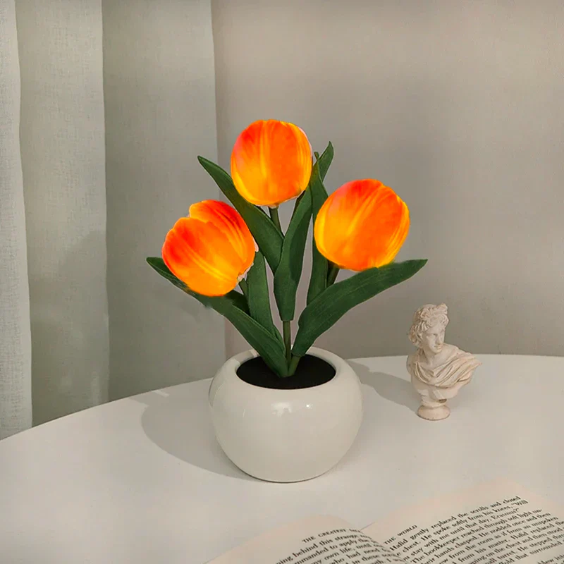 LED Night Light Tulip Table Lamp Romantic Ambient Flower Light Fall 2025 Home Decor Gift - Image 10