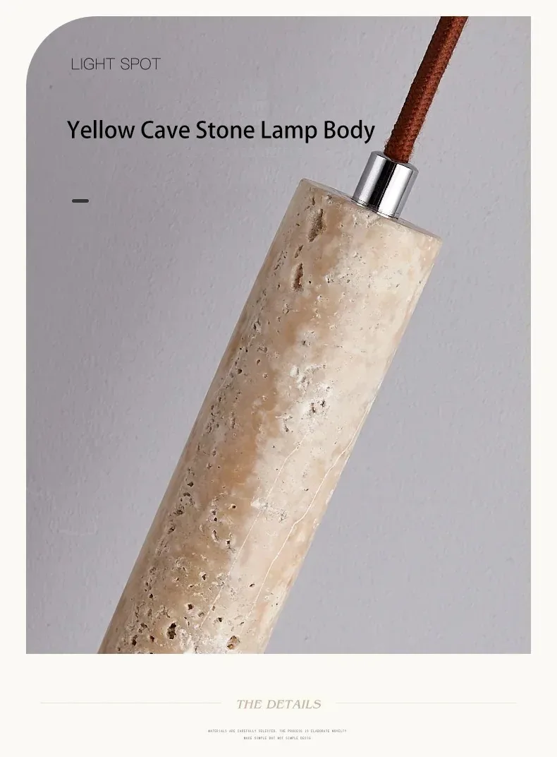 Japandi LED Pendant Lamp Wood Tube Japan Style Bedroom Light - Image 16