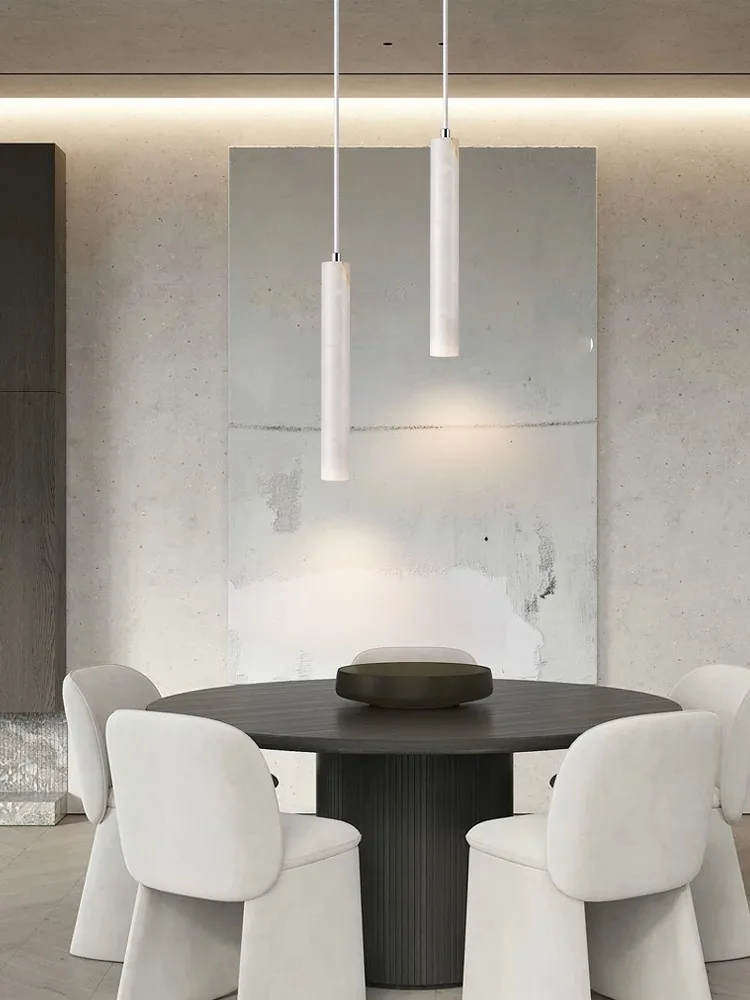 Japandi LED Pendant Lamp Wood Tube Japan Style Bedroom Light - Image 4