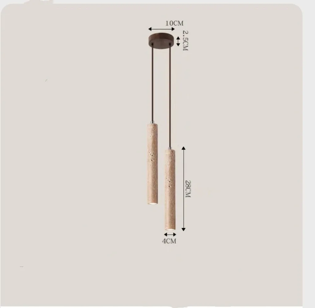 Japandi LED Pendant Lamp Wood Tube Japan Style Bedroom Light - Image 5