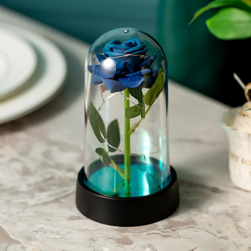 LED Rose Glass Cover Ornament - Romantic Valentine's Day Gift and Wedding Decor - Image 12