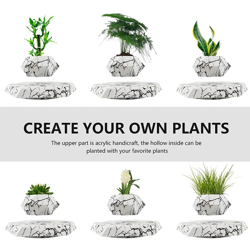 Levitating Air Bonsai Pot - Magnetic Suspension Flower Planter for Home Decor - Image 2