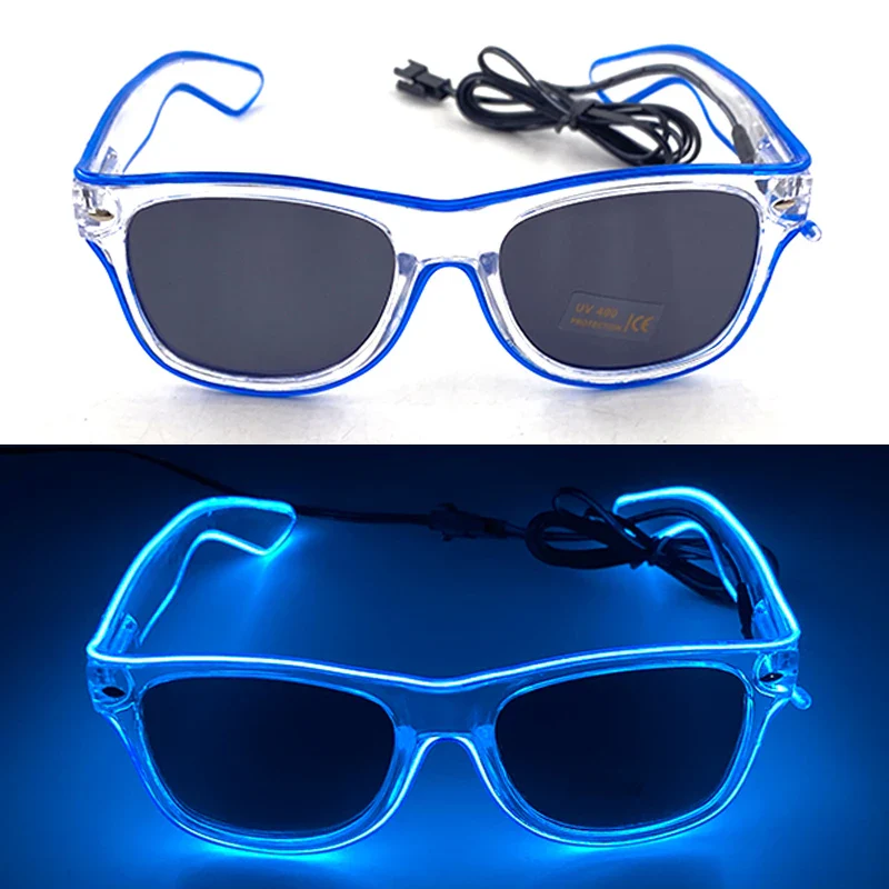 Light Up LED Neon Sunglasses for Kids Adults - Neon Wire Party Favors, Glow in The Dark Accessories - Image 4