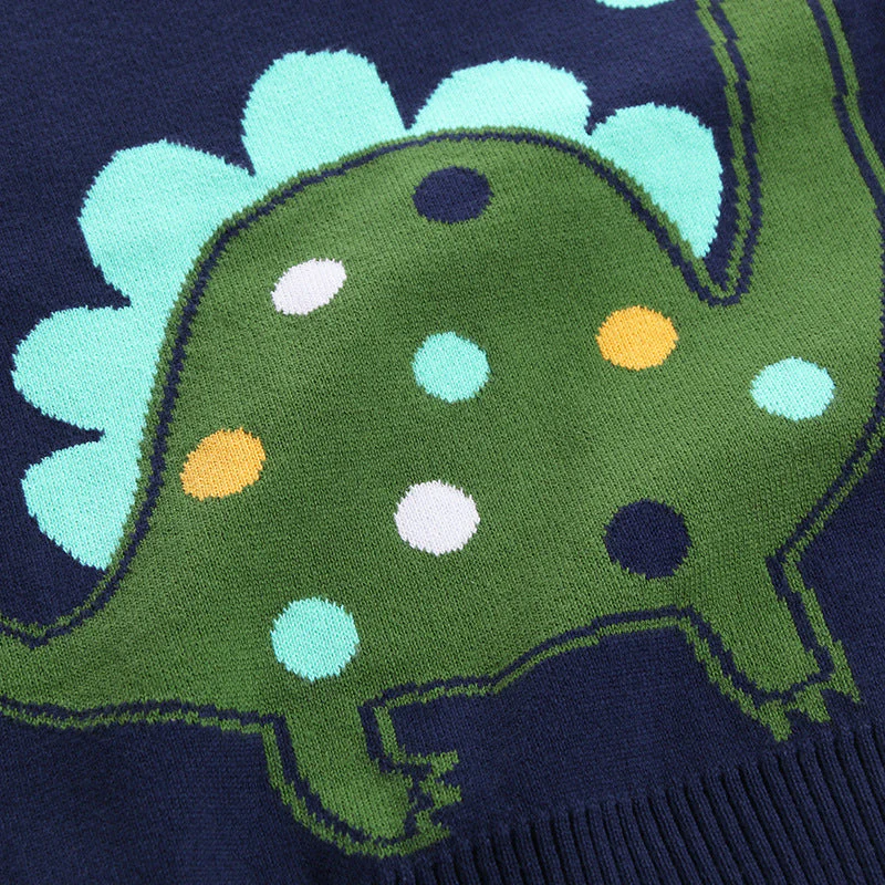 Lightweight Boys Sweater - Crewneck Pullover, Cotton, Winter - Image 5