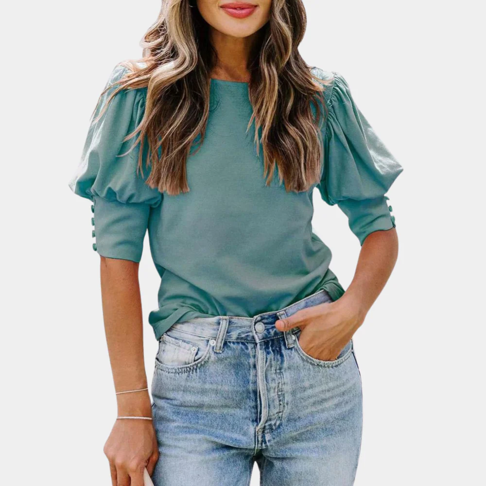 Lightweight & breathable women’s blouse – relaxed fit, cotton, for everyday wear - Image 3