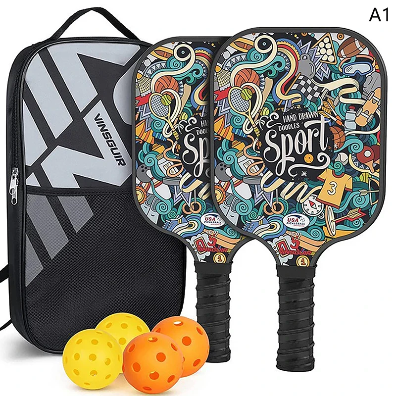 Lightweight Fiberglass Pickleball Paddle Set with Carry Bag and Accessories for All Skill Levels - Image 9