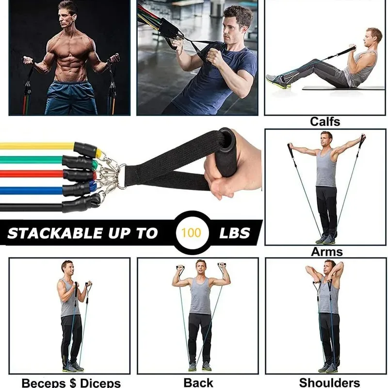 Lightweight Fitness Equipment - Portable Resistance Bands for Exercise, Bodybuilding & Weight Loss - Image 5