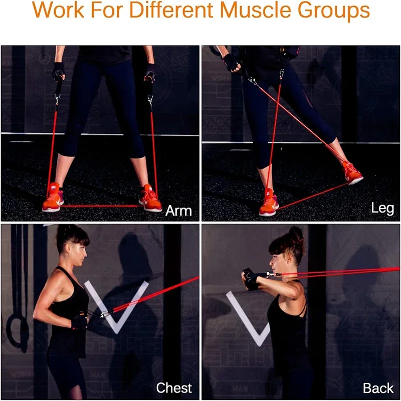 Lightweight Fitness Equipment - Portable Resistance Bands for Exercise, Bodybuilding & Weight Loss - Image 6