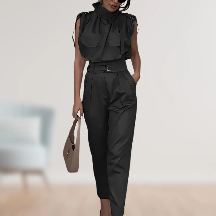 Lightweight & fitted women’s two-piece suit set – modern design, for formal and casual occasions - Image 2