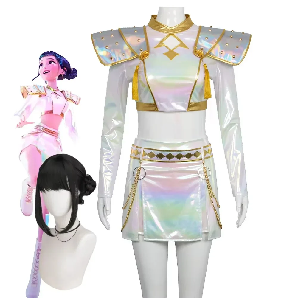 Lightweight Flattering Women Cosplay Set - Holographic PVC - Image 8
