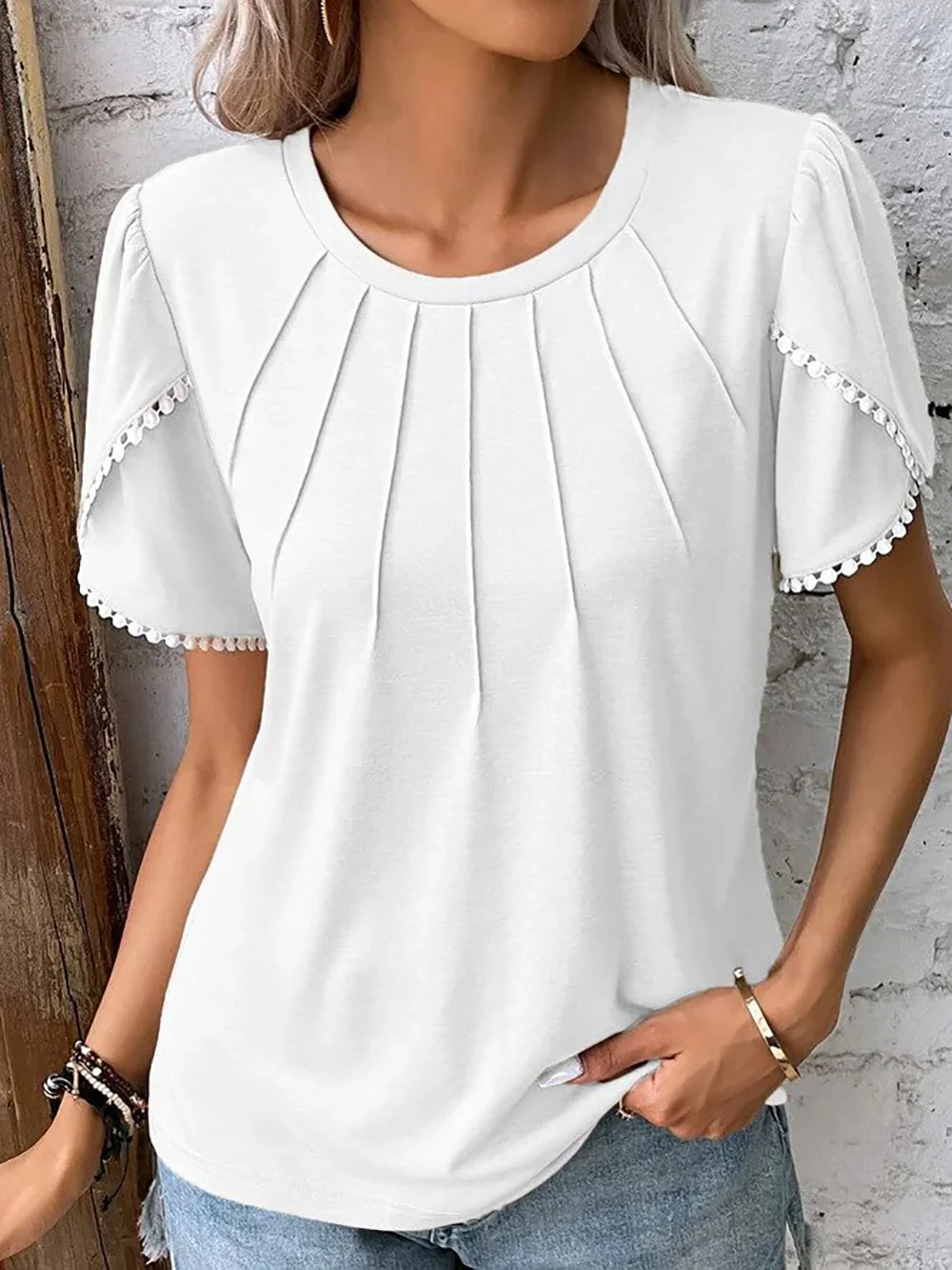 Lightweight & flattering women’s blouse – relaxed fit, cotton, for summer - Image 7