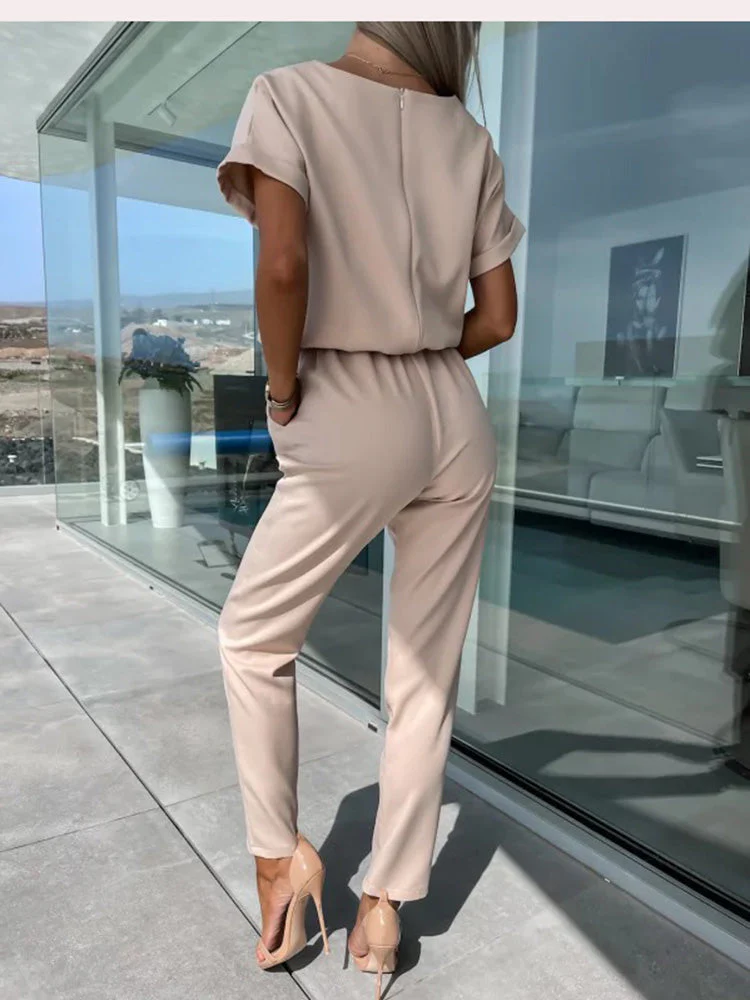 Lightweight & flattering women's jumpsuit – short sleeve, soft fabric, for versatile occasions - Image 7