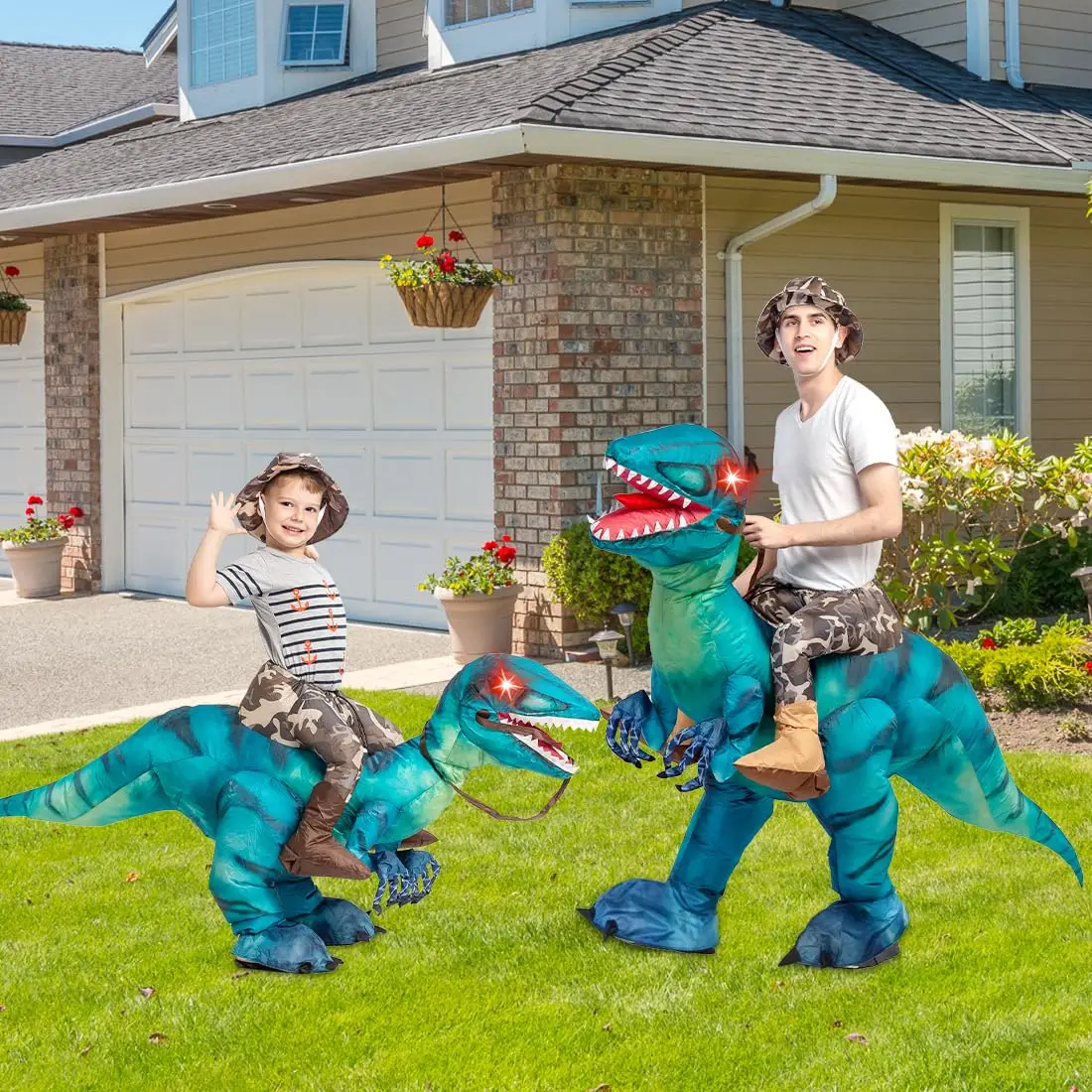 Lightweight Kids Inflatable Dinosaur Costume - Riding T Rex - Image 4