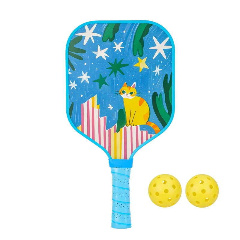 Lightweight Kids Pickleball Paddles Set with Small Grip, Honeycomb Core, Fiberglass, Ages 6-12, Includes 2 Paddles and 2 Balls - Image 15