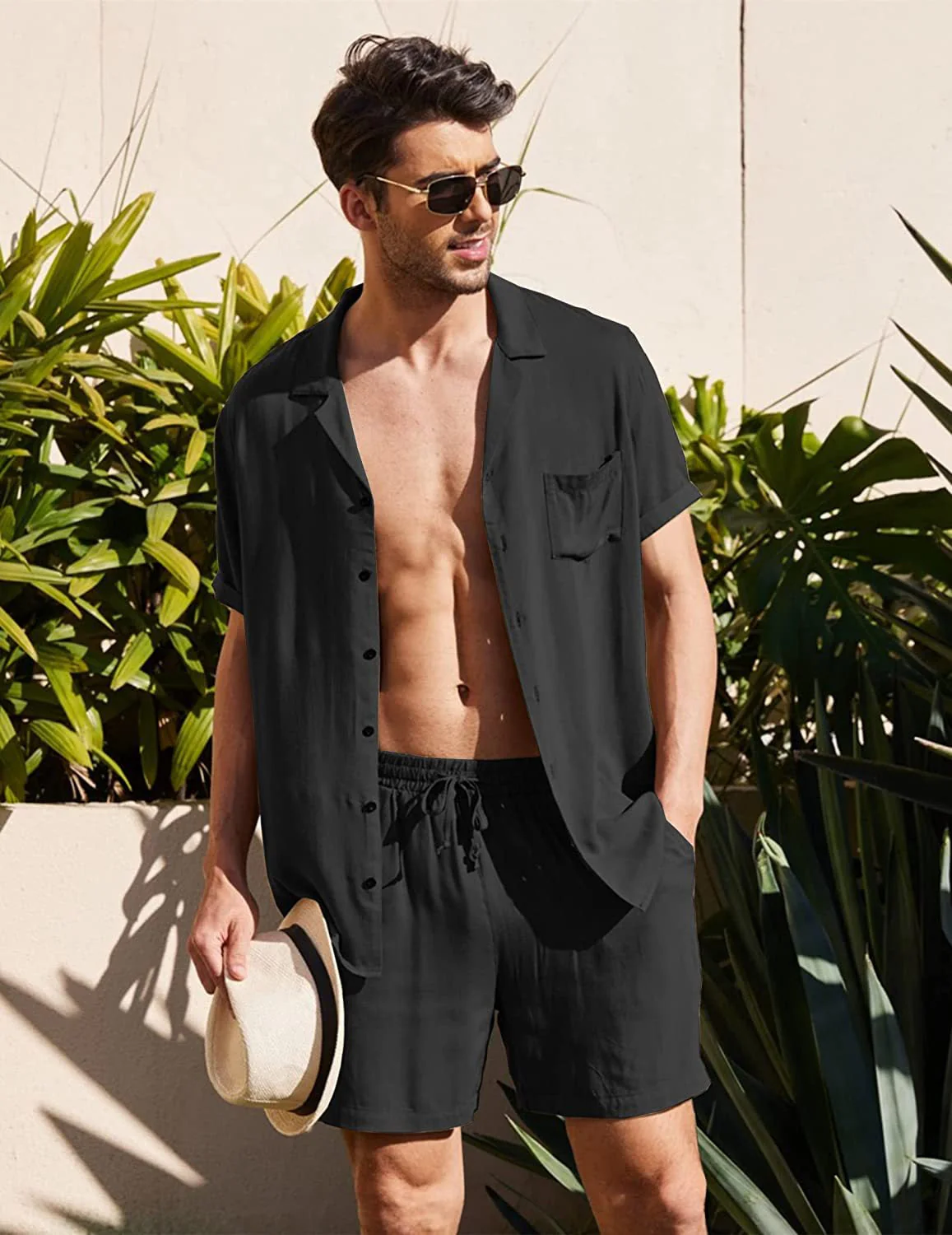 Lightweight Linen Summer Set for Men, Elegant Casual Wear in Classic Colors, S-XXL Sizes - Image 11