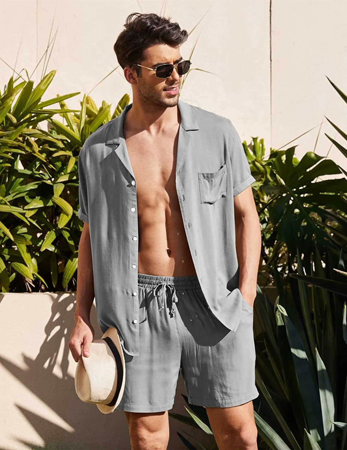 Lightweight Linen Summer Set for Men, Elegant Casual Wear in Classic Colors, S-XXL Sizes - Image 6
