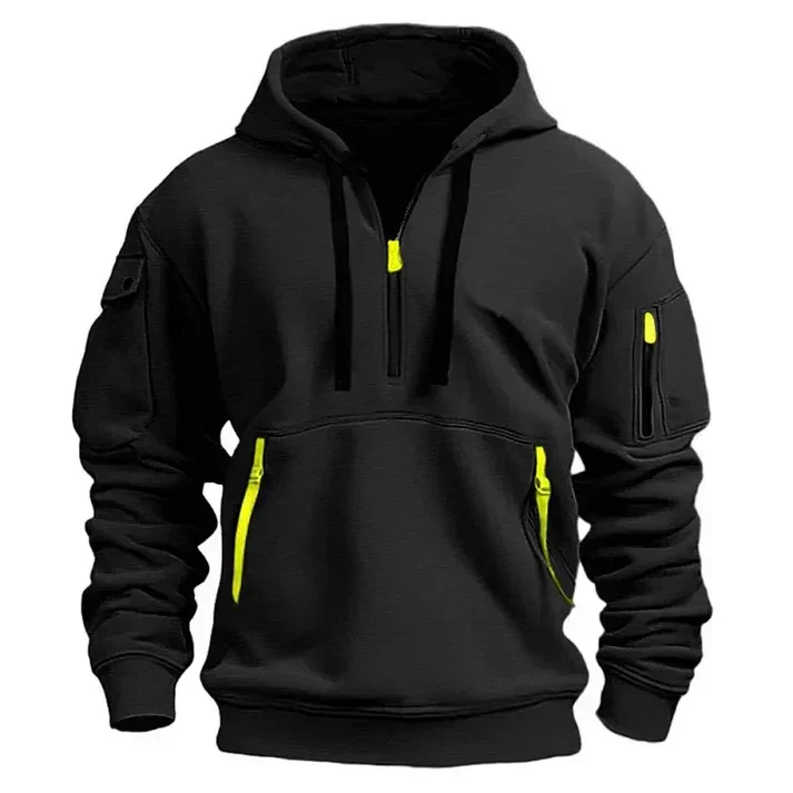 Lightweight Men’s Half Zip Hoodie - Fleece, Outdoor - Image 4