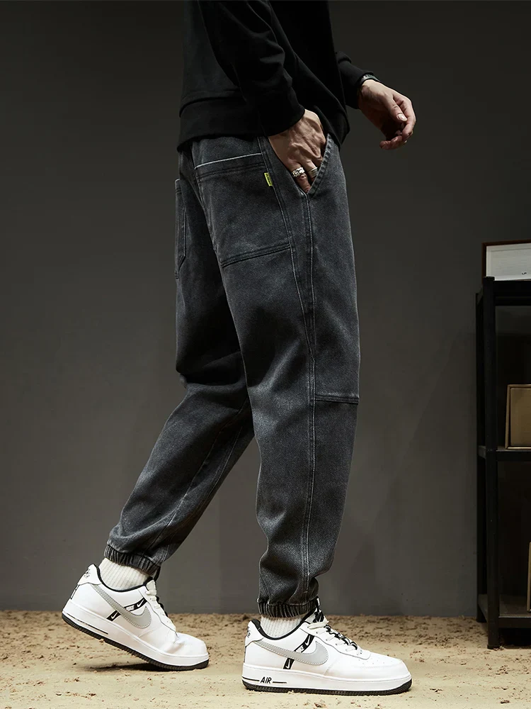 Lightweight Men’s Jogger Jeans - Baggy Tapered Cotton Blend - Image 12