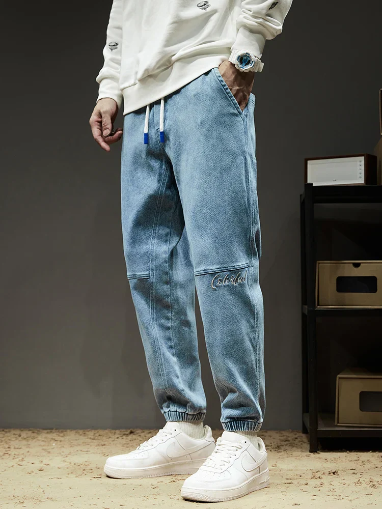 Lightweight Men’s Jogger Jeans - Baggy Tapered Cotton Blend - Image 8