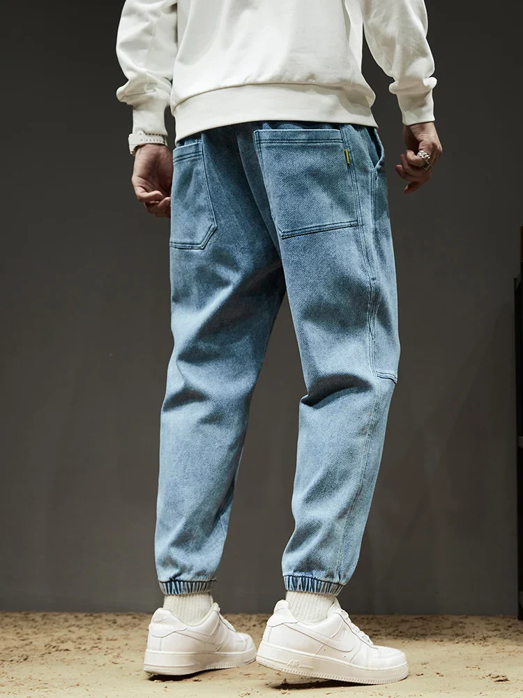 Lightweight Men’s Jogger Jeans - Baggy Tapered Cotton Blend - Image 9