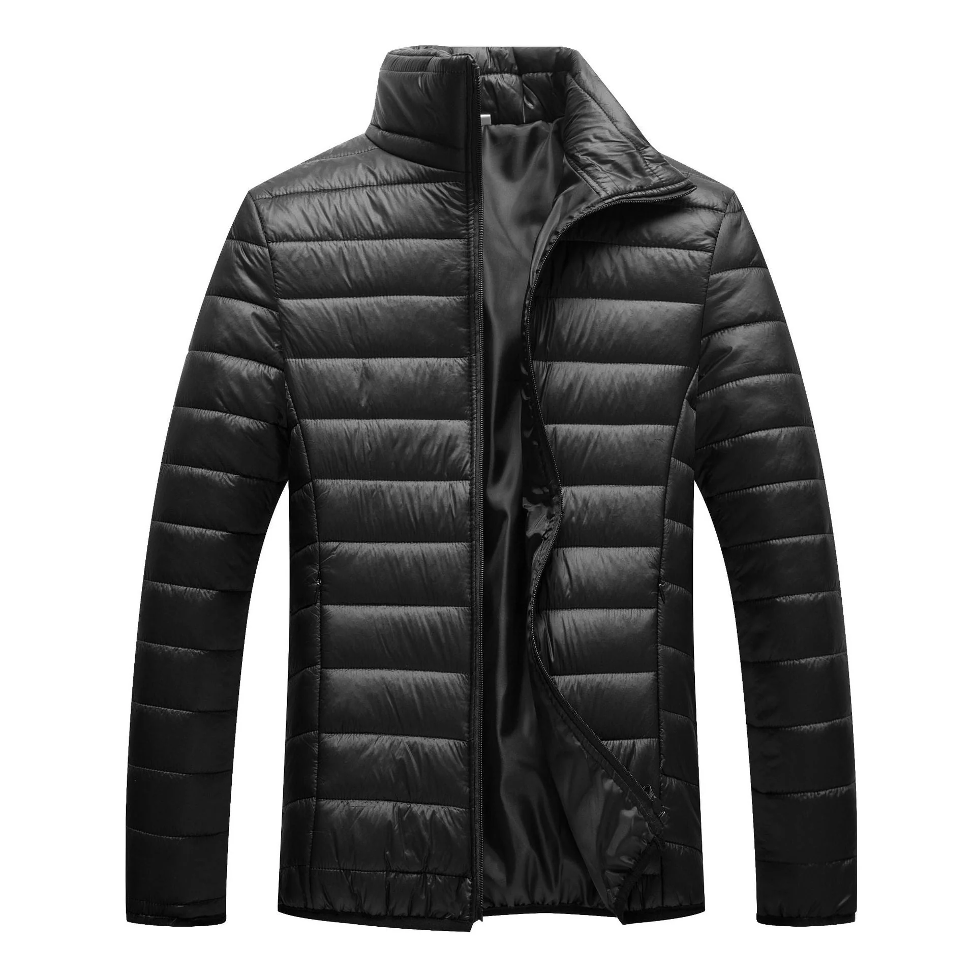 Lightweight Men's Puffer Jacket - Quilted Cotton, Casual