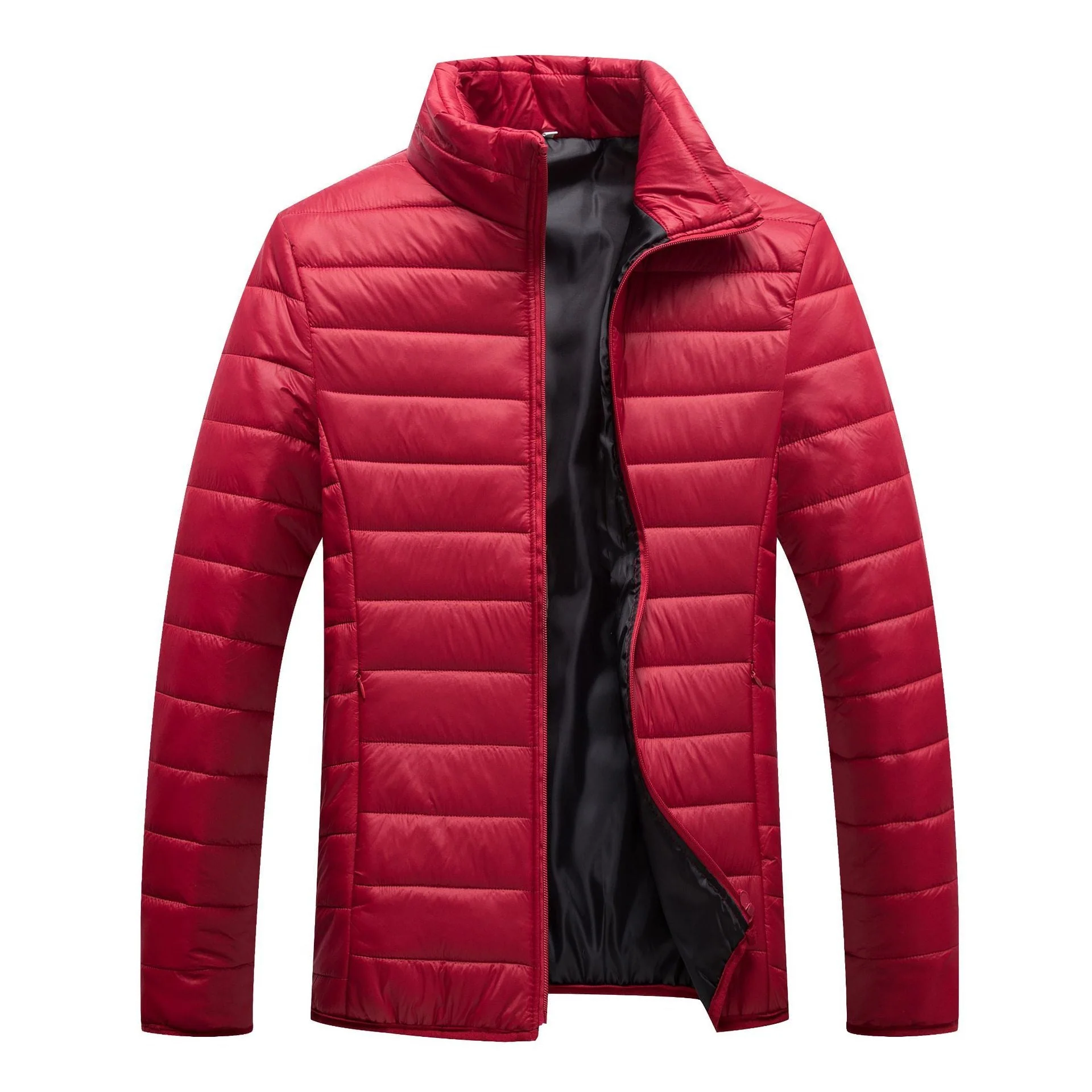 Lightweight Men's Puffer Jacket - Quilted Cotton, Casual - Image 6