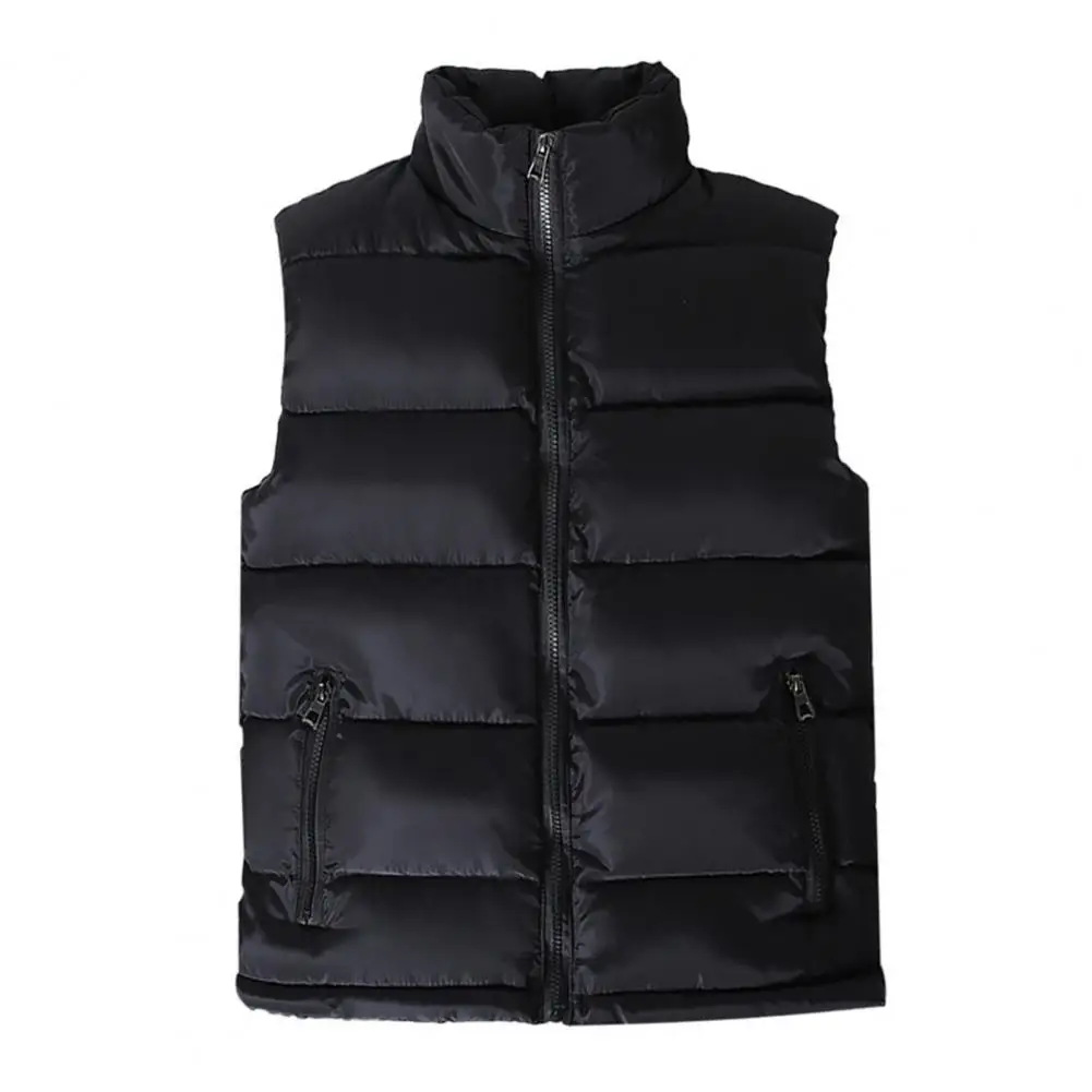 Lightweight Men's Puffer Vest - Slim Stand Collar, Quilted - Image 13
