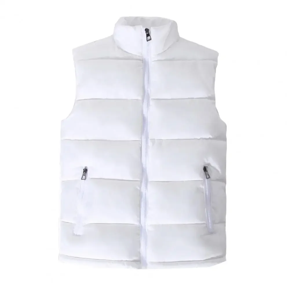 Lightweight Men's Puffer Vest - Slim Stand Collar, Quilted - Image 16