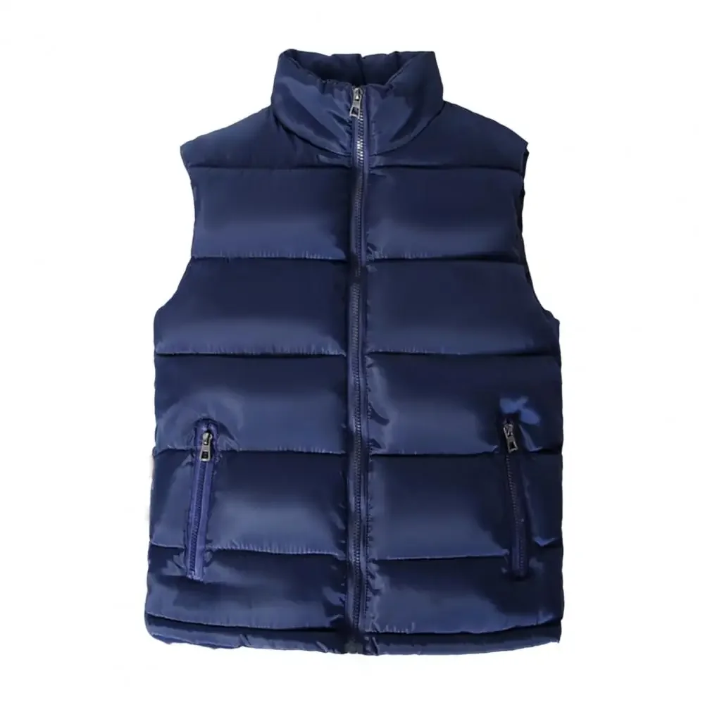 Lightweight Men's Puffer Vest - Slim Stand Collar, Quilted - Image 18