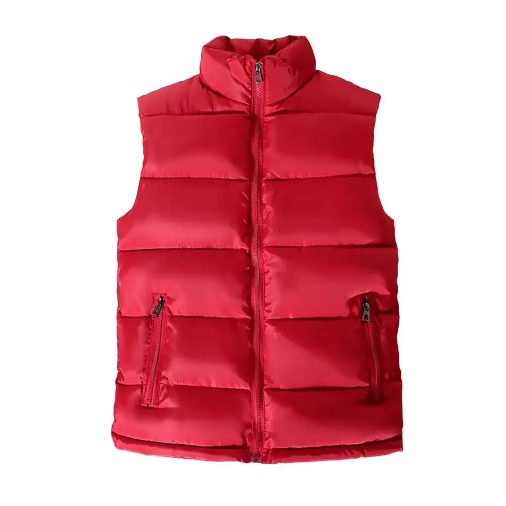 Lightweight Men's Puffer Vest - Slim Stand Collar, Quilted - Image 19