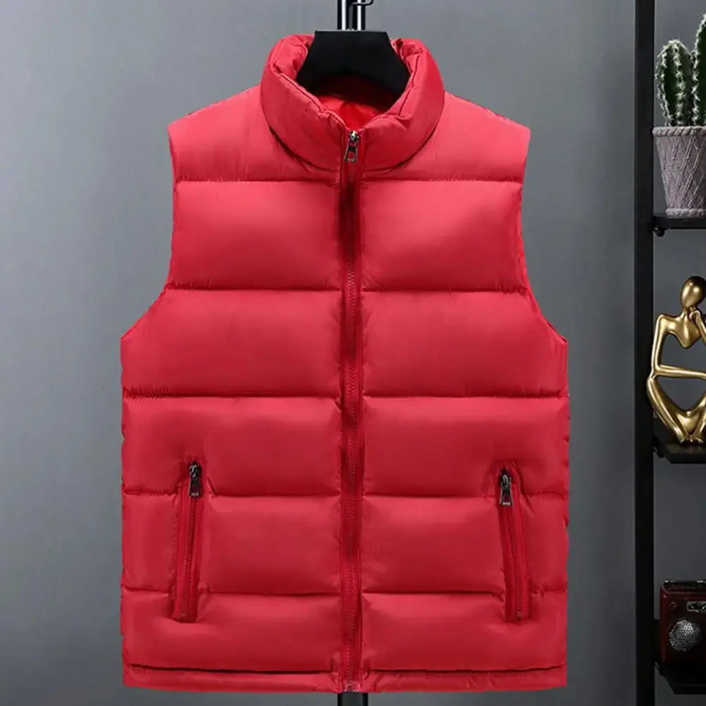 Lightweight Men's Puffer Vest - Slim Stand Collar, Quilted - Image 2