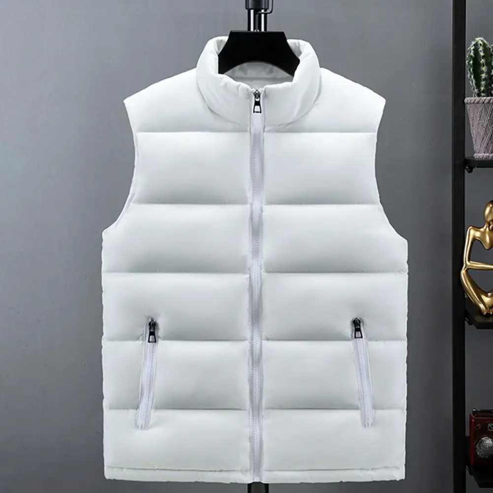 Lightweight Men's Puffer Vest - Slim Stand Collar, Quilted - Image 6