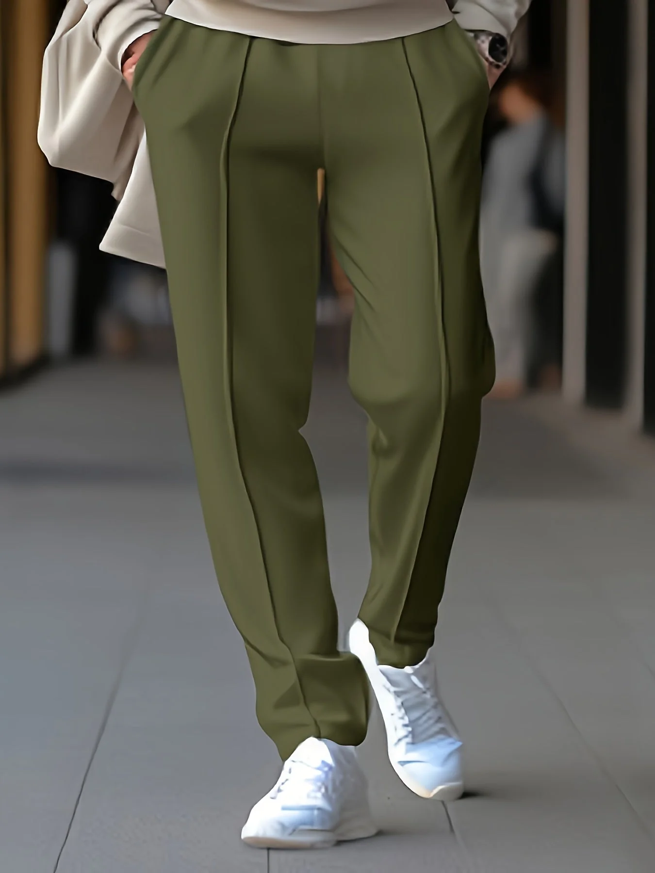 Lightweight men's chinos – tailored fit, breathable fabric, for everyday wear - Image 5