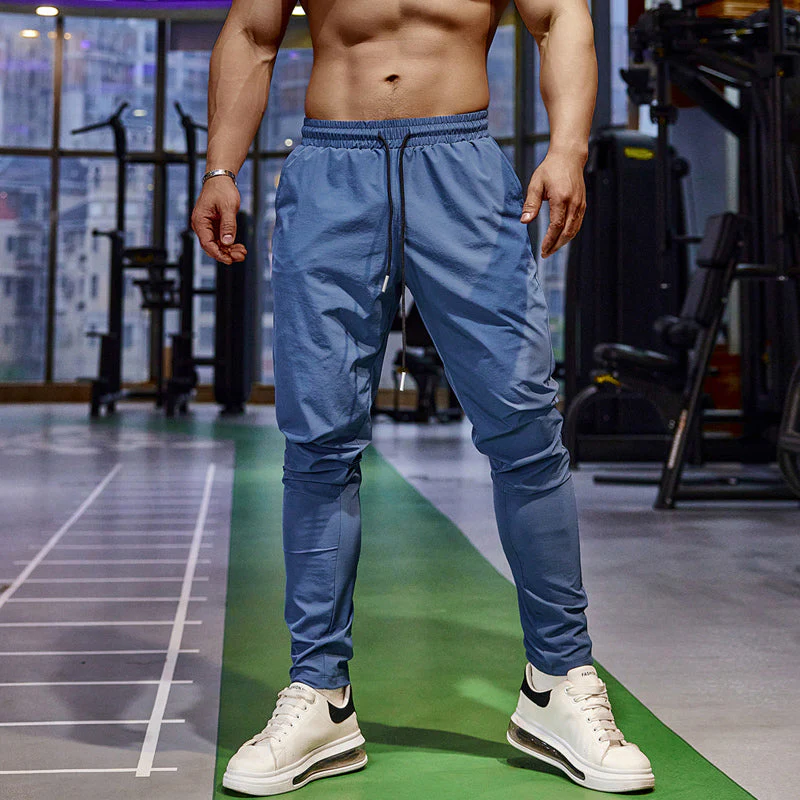 Lightweight men's joggers – quick-dry Ice Silk fabric, for summer workouts - Image 5